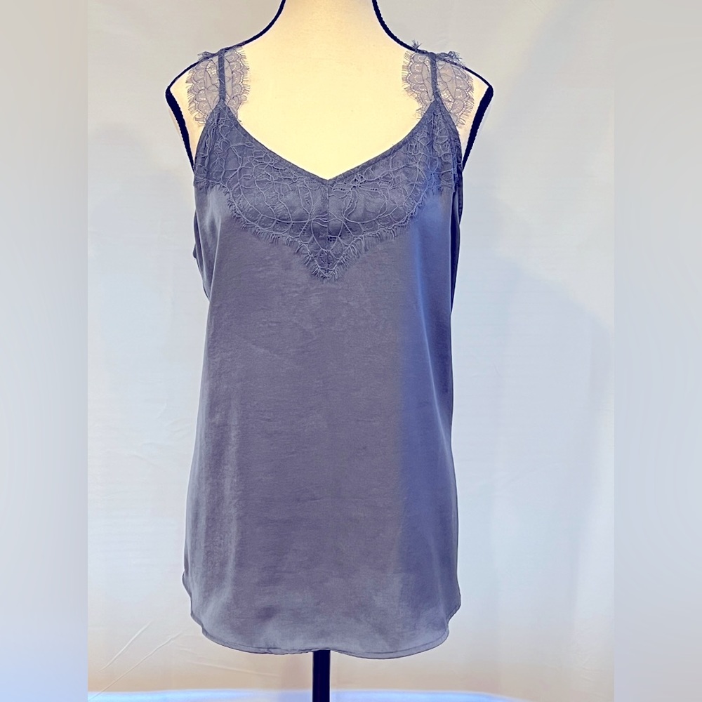 Maurices Satin Lace Trim Cami - Blue /‎ Periwinkle- Size XL
